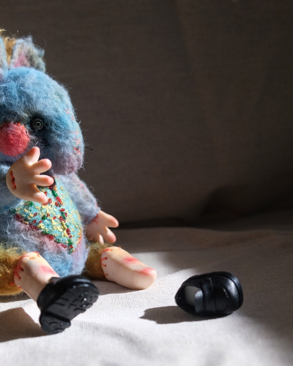 Dream Thief displayed in a soft scene setting as a collectible Luna Angel art doll.